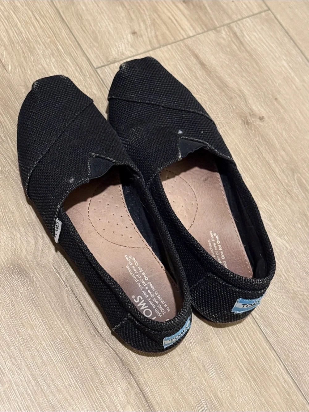 Toms Black Women's Canvas Slip-On Flats